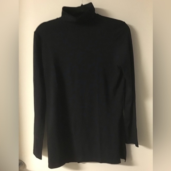 Oak and Fort Mock-neck cotton blend top size small - Picture 5 of 5